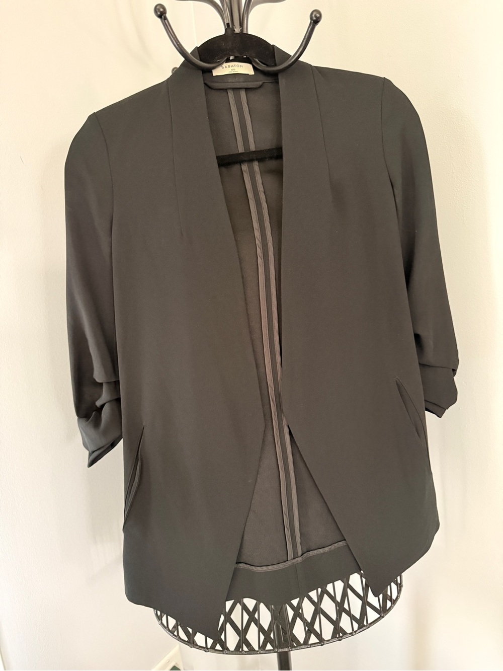 Babaton Black Open-Front Blazer Jacket
